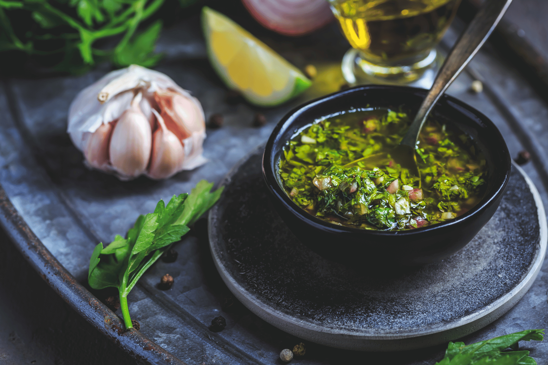 Herbs, Garlic and Marinade