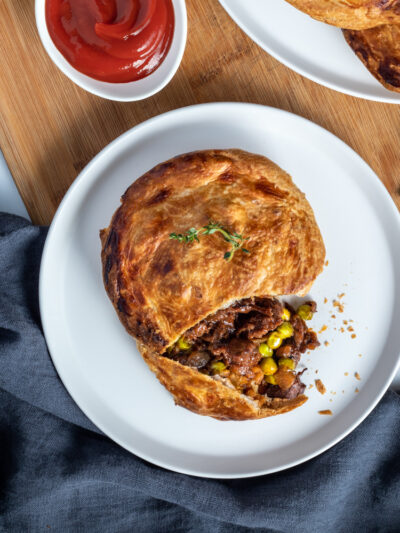 Chunky Fable Shiitake Steak Pie