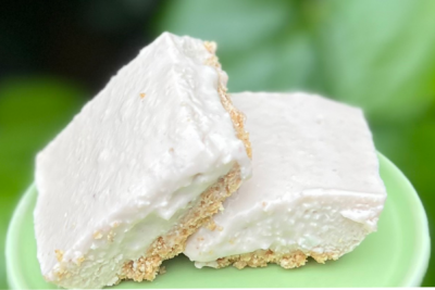 Bite-size strawberry cheezecake