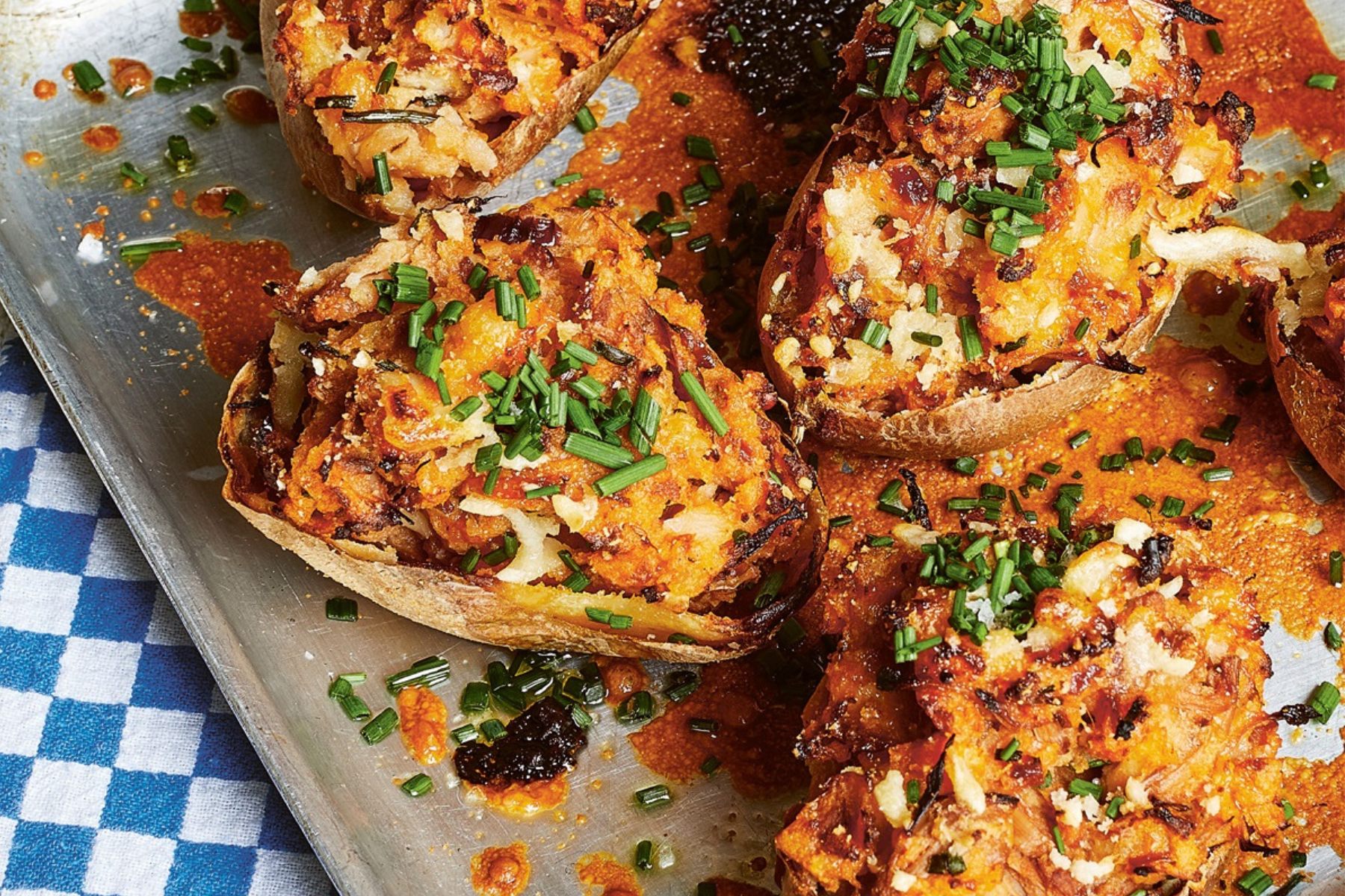 Katy Beskow - Loaded Twice-Baked Potatoes with Sticky BBQ Jackfruit