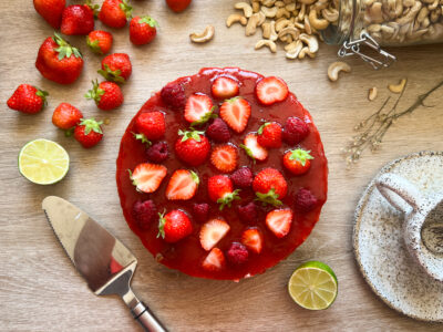 Nuestra cheesecake vegana