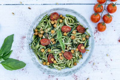 Zoodles with Pesto - Christopher Shoebridge